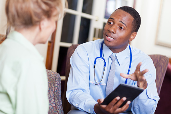 image of a doctor making a referral